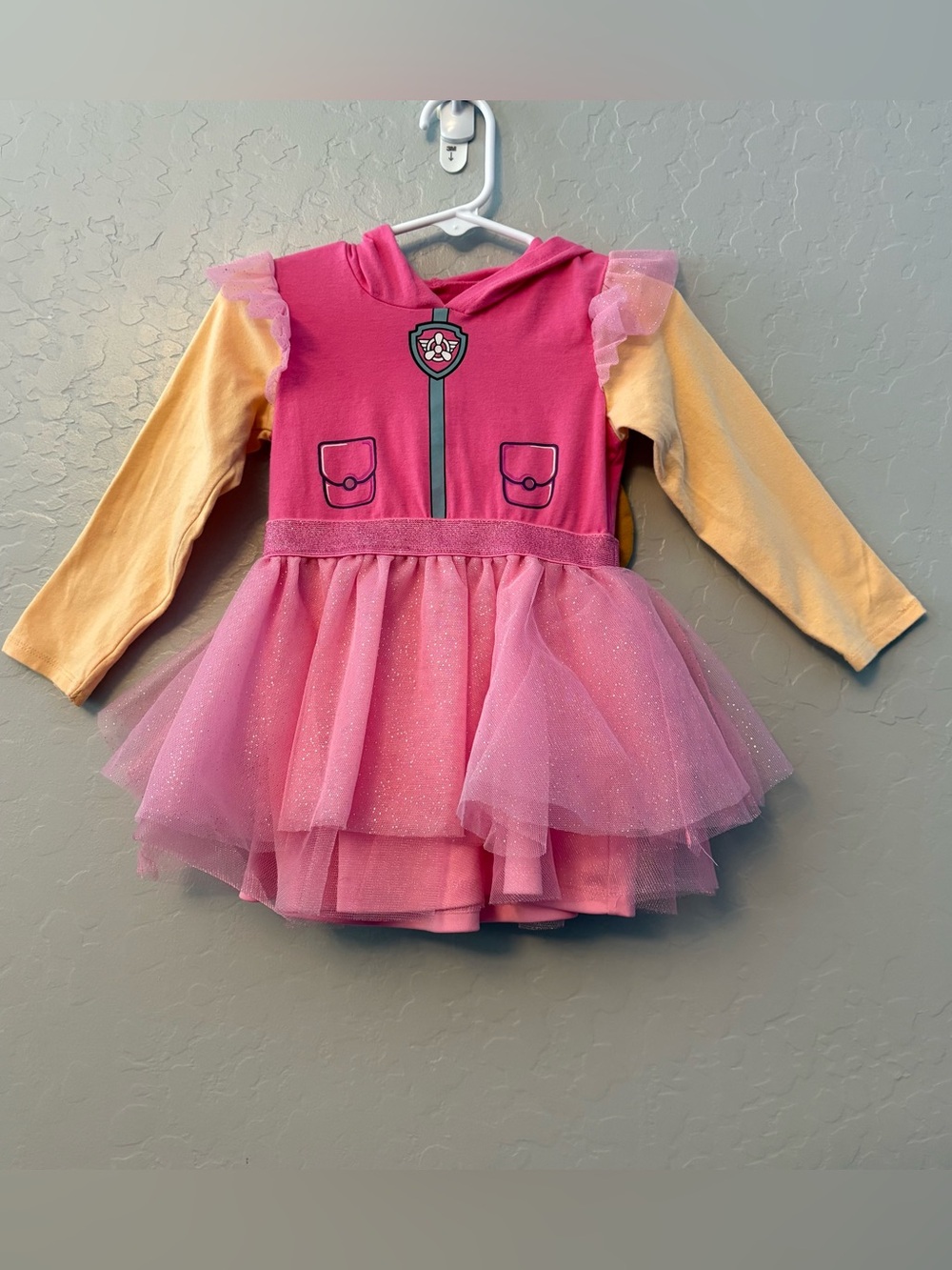 Nickelodeon paw patrol Skye pink hooded long sleeve dress up dress 18 months